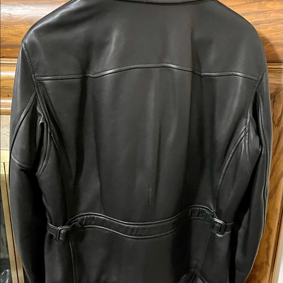 Ralph Lauren Purple Label Mens Blk Leather Moto Jacket (L) MSRP $4000 - Picture 5 of 8